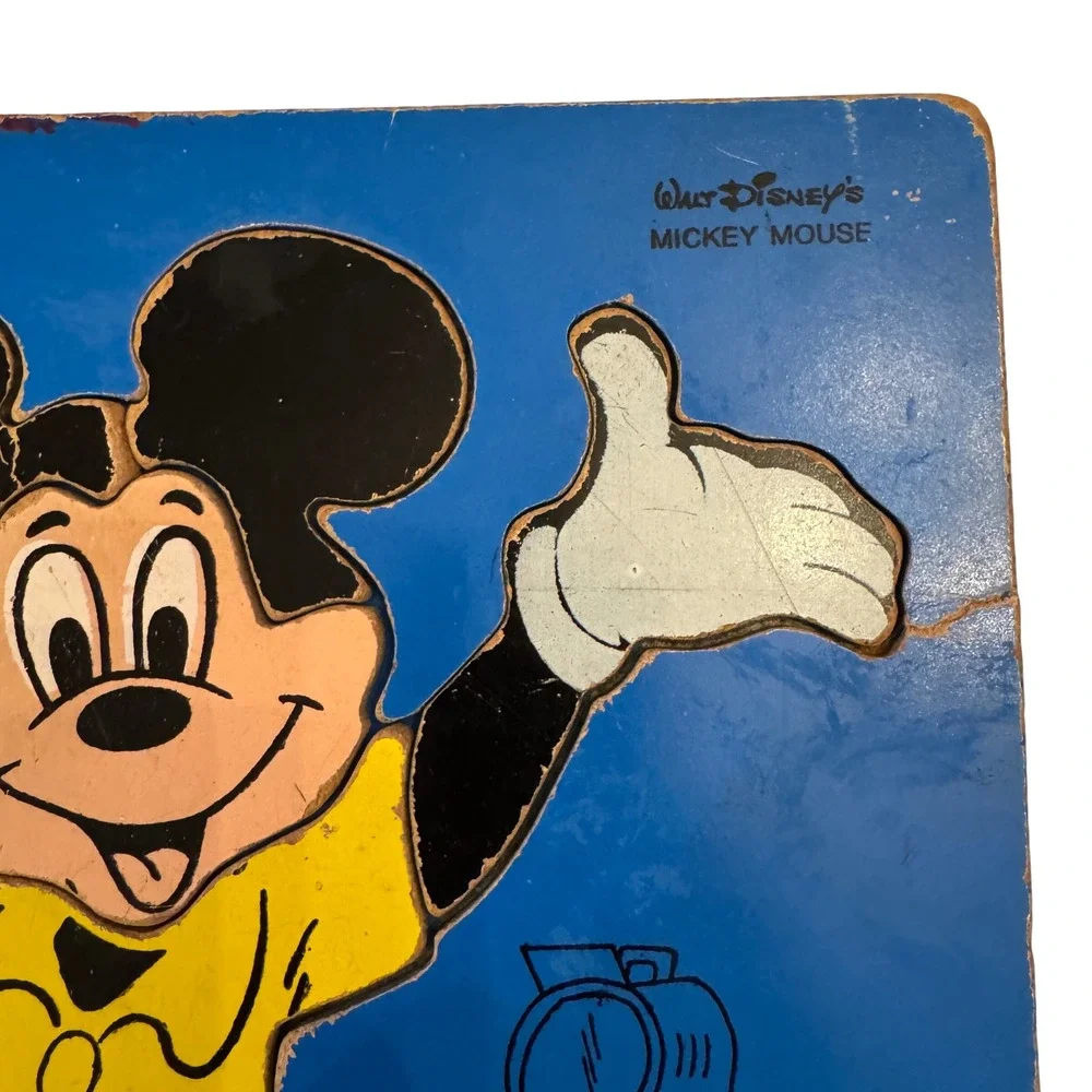 Playskool Disney Mickey Mouse 190-5‎ 8 Piece Wood Peg Puzzle 3 to 6 Years Board